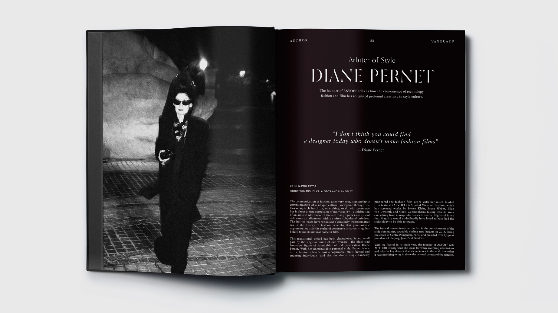 Author Magazine Diane Pernet editorial