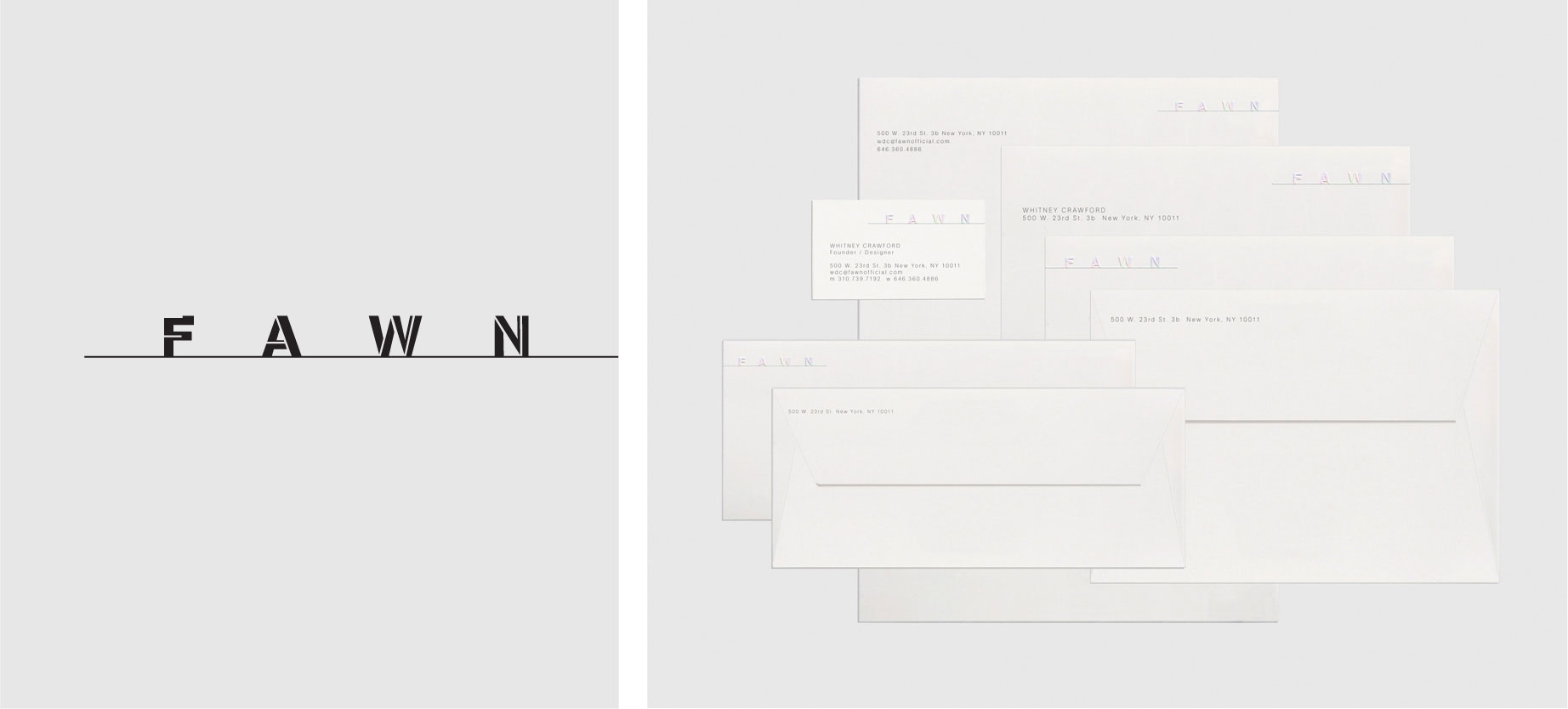FAWN Brand Identity, Logo and Stationairy Suite