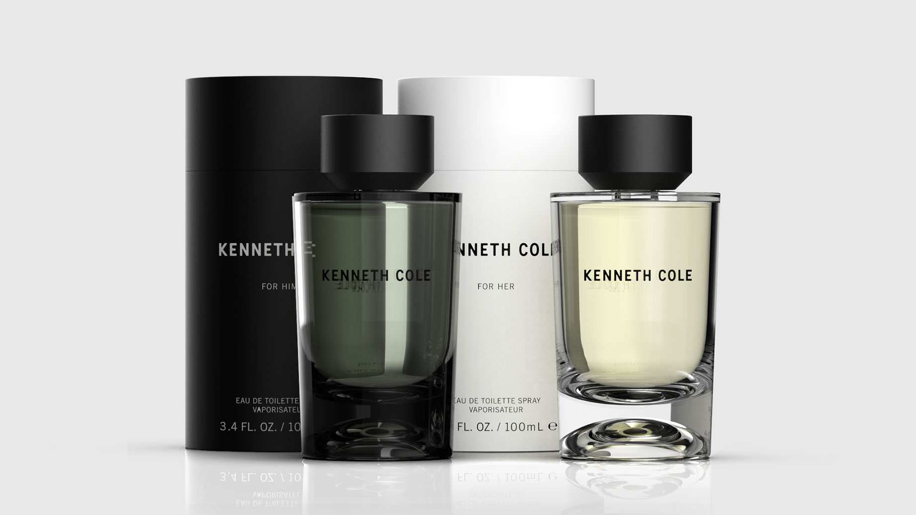 Kenneth Cole for him for her Bottle Detail and Packaging