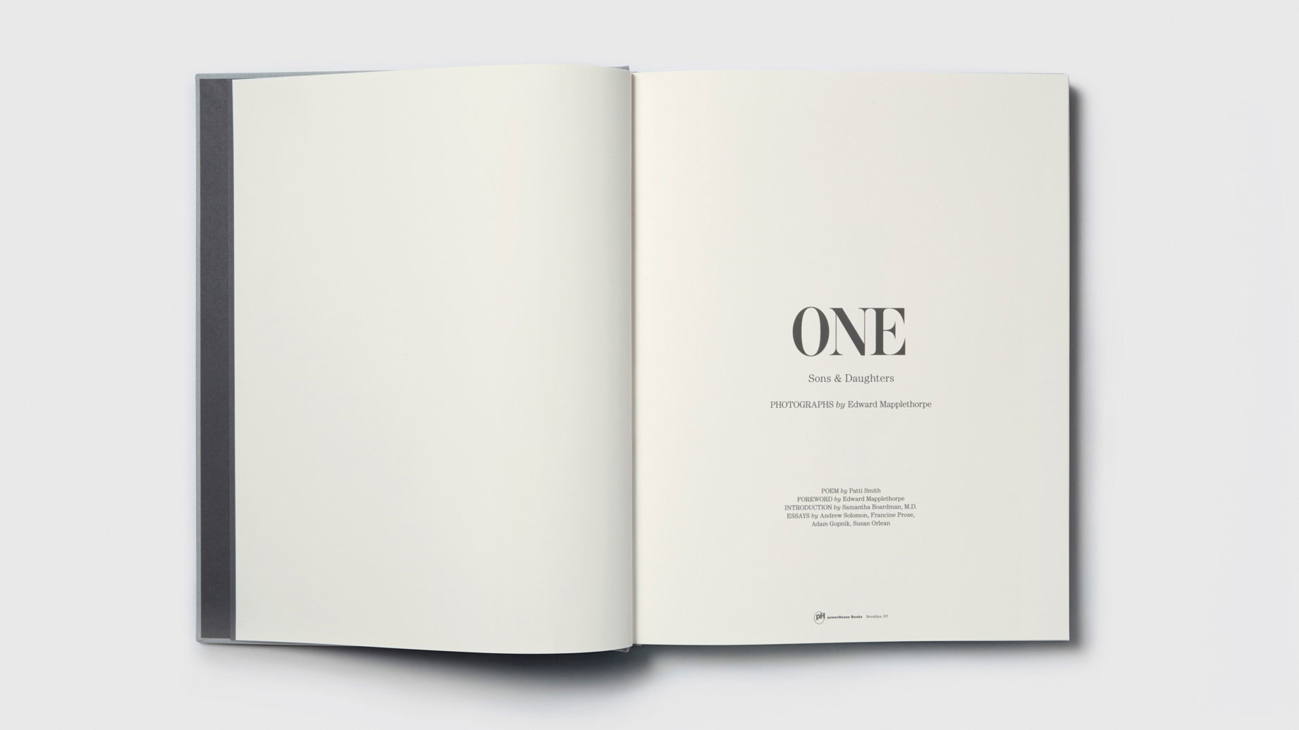 Editorial Design, One by Edward Mapplethorpe, Cover Page