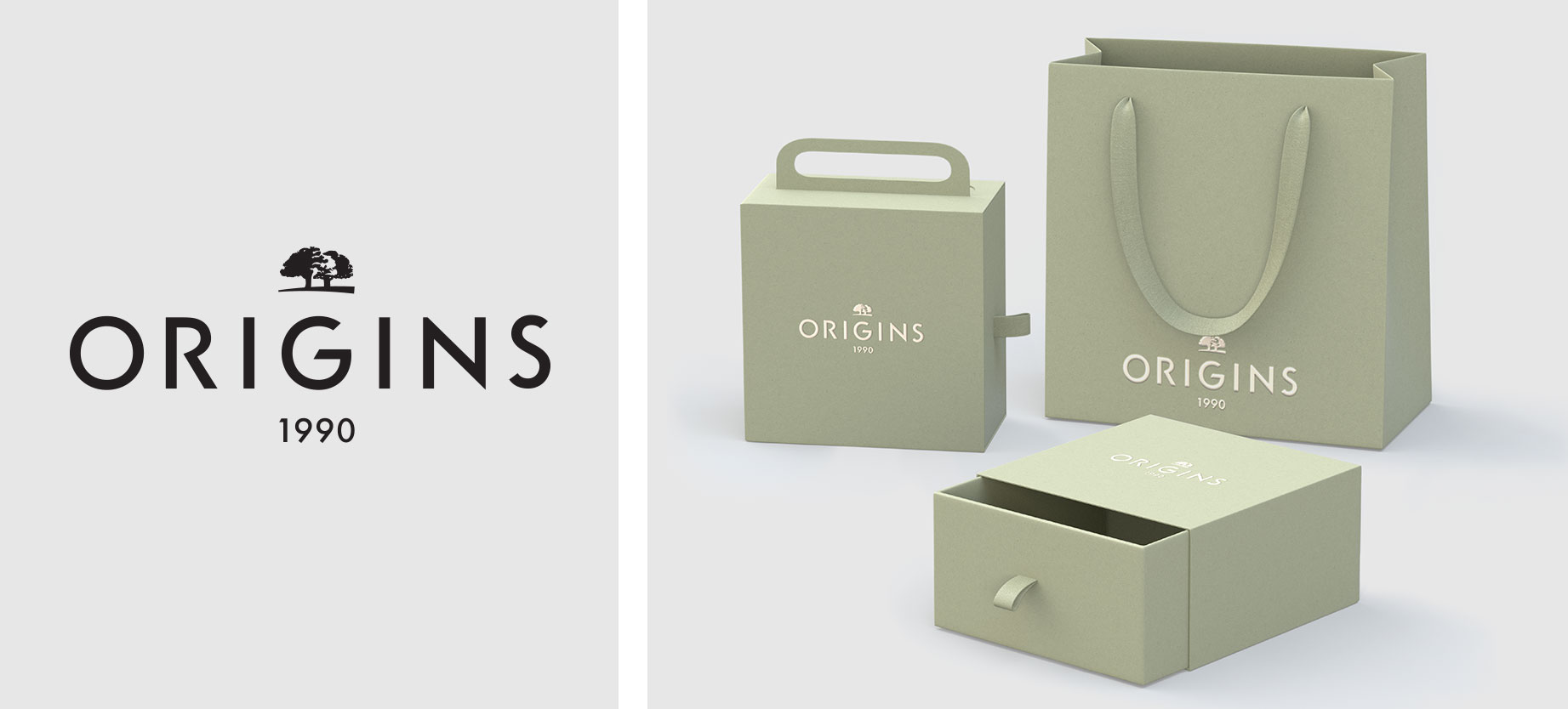 ORIGINS Logo Design Packaging